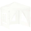 Vidaxl partytent inklapbaar met zijwanden 2x2 m wit
