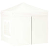 Vidaxl partytent inklapbaar met zijwanden 2x2 m wit