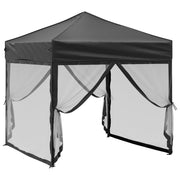 Vidaxl partytent inklapbaar met zijwanden 2x2 m zwart - afbeelding 3