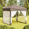 Vidaxl partytent inklapbaar met zijwanden 2x2 m taupe