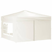 Vidaxl partytent inklapbaar met zijwanden 3x3 m crèmekleurig - afbeelding 3