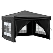 Vidaxl partytent inklapbaar met zijwanden 3x3 m zwart - afbeelding 3