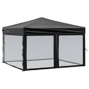 Vidaxl partytent inklapbaar met zijwanden 3x3 m zwart - afbeelding 2