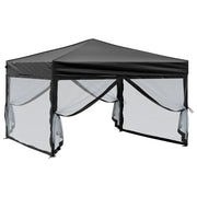 Vidaxl partytent inklapbaar met zijwanden 3x3 m zwart - afbeelding 3