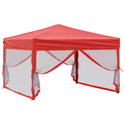 Vidaxl partytent inklapbaar met zijwanden 3x3 m rood - afbeelding 3