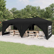 Vidaxl partytent inklapbaar met zijwanden 3x6 m zwart - afbeelding 1