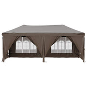 Vidaxl partytent inklapbaar met zijwanden 3x6 m taupe - afbeelding 3