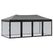 Vidaxl partytent inklapbaar met zijwanden 3x6 m zwart - afbeelding 2