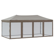Vidaxl partytent inklapbaar met zijwanden 3x6 m taupe - afbeelding 2