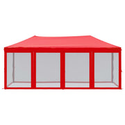 Vidaxl partytent inklapbaar met zijwanden 3x6 m rood - afbeelding 3