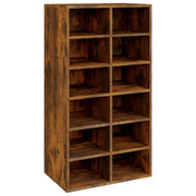 Vidaxl schoenenrek 54x34x100,5 cm bewerkt hout gerookt eikenkleurig - afbeelding 2