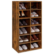 Vidaxl schoenenrek 54x34x100,5 cm bewerkt hout gerookt eikenkleurig - afbeelding 3