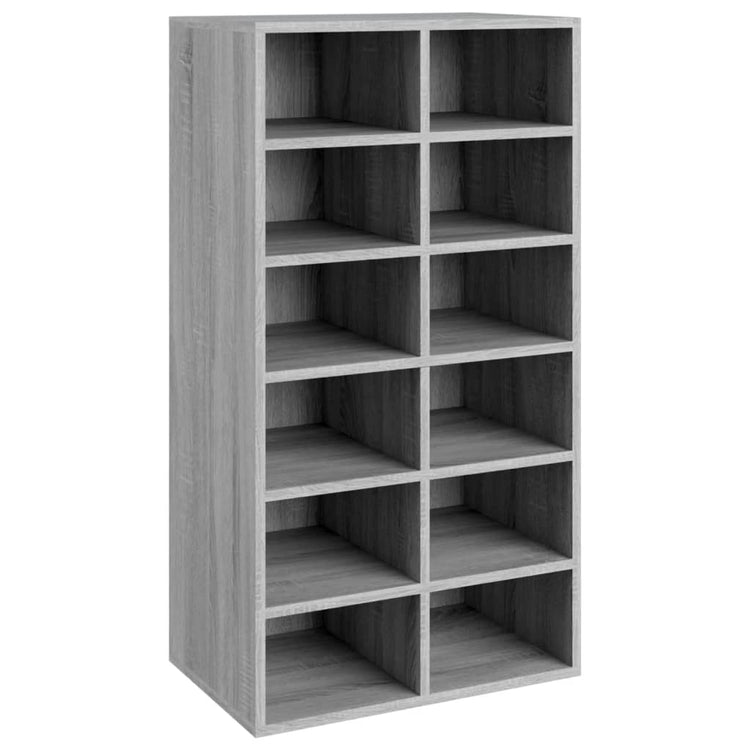 Vidaxl schoenenrek 54x34x100,5 cm bewerkt hout grijs sonoma eikenkleur