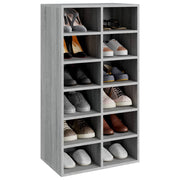 Vidaxl schoenenrek 54x34x100,5 cm bewerkt hout grijs sonoma eikenkleur - afbeelding 3