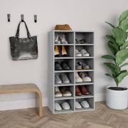 Vidaxl schoenenrek 54x34x100,5 cm bewerkt hout grijs sonoma eikenkleur - afbeelding 1