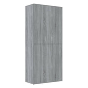 VidaXL Schoenenkast 80x39x178 cm bewerkt hout grijs sonoma eikenkleur - afbeelding 2