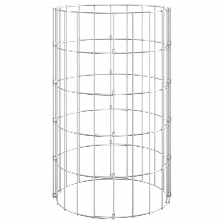 Vidaxl gabion paal rond ø30x50 cm gegalvaniseerd staal