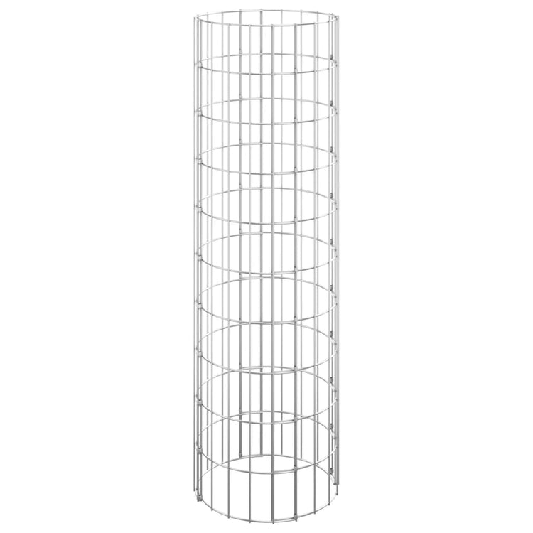 Vidaxl gabion paal rond ø30x100 cm gegalvaniseerd staal