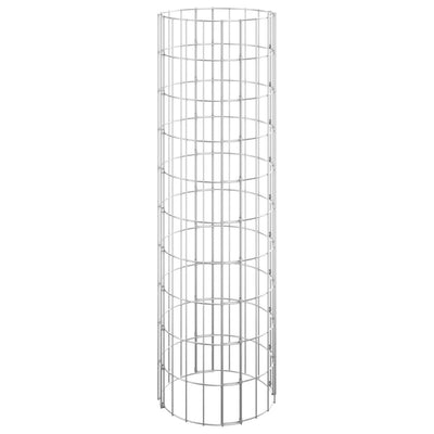 Vidaxl gabion paal rond ø30x100 cm gegalvaniseerd staal