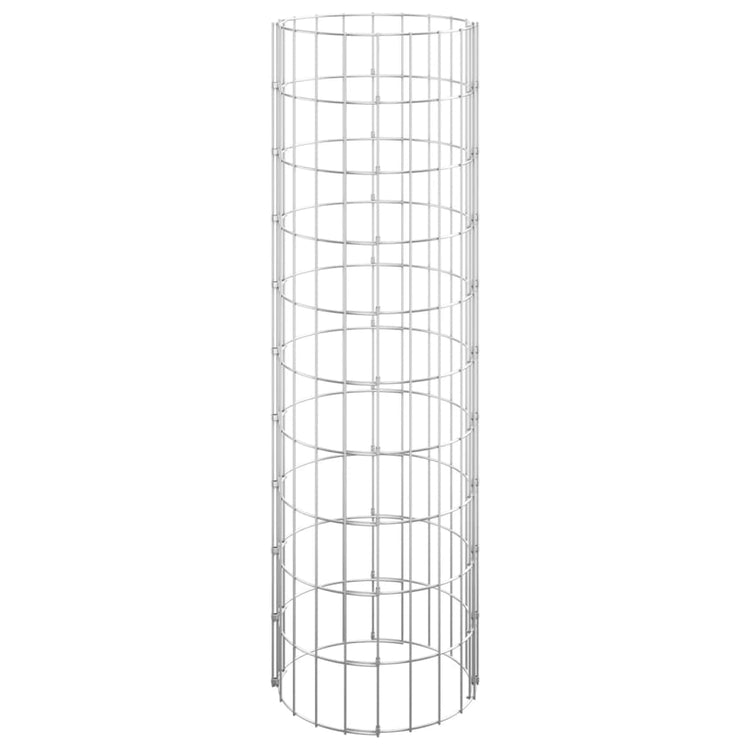 Vidaxl gabion paal rond ø30x100 cm gegalvaniseerd staal