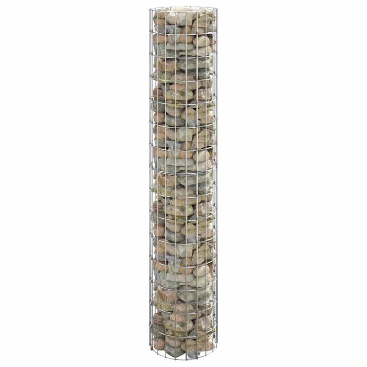 Vidaxl gabion paal rond ø30x150 cm gegalvaniseerd staal