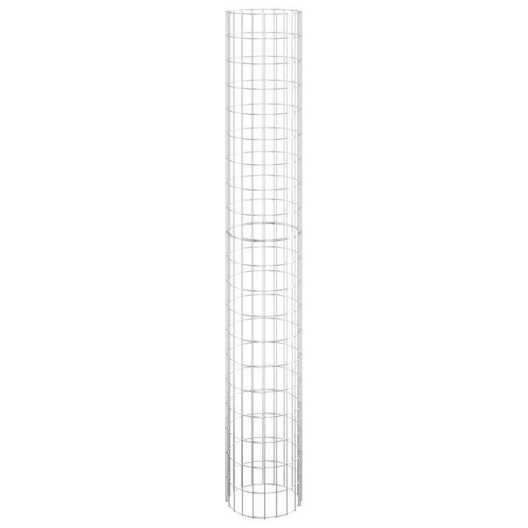 Vidaxl gabion paal rond ø30x200 cm gegalvaniseerd staal