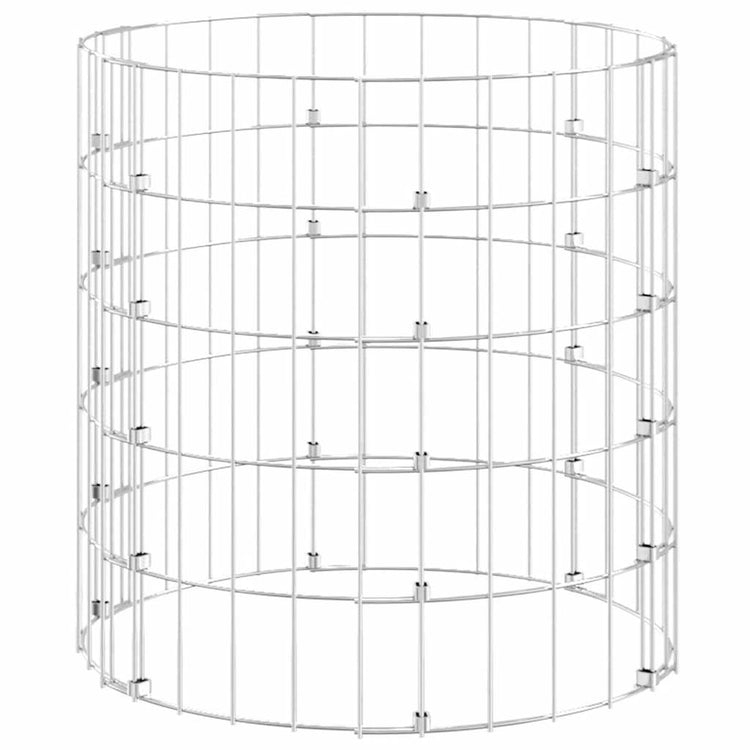 Vidaxl gabion paal rond ø50x50 cm gegalvaniseerd staal