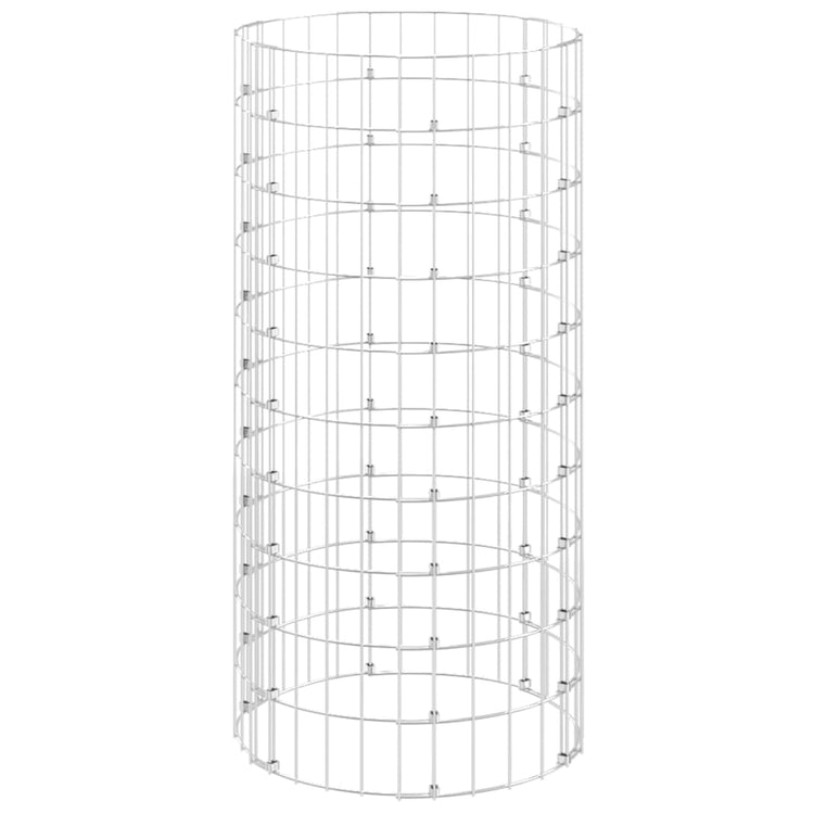 Vidaxl gabion paal rond ø50x100 cm gegalvaniseerd staal