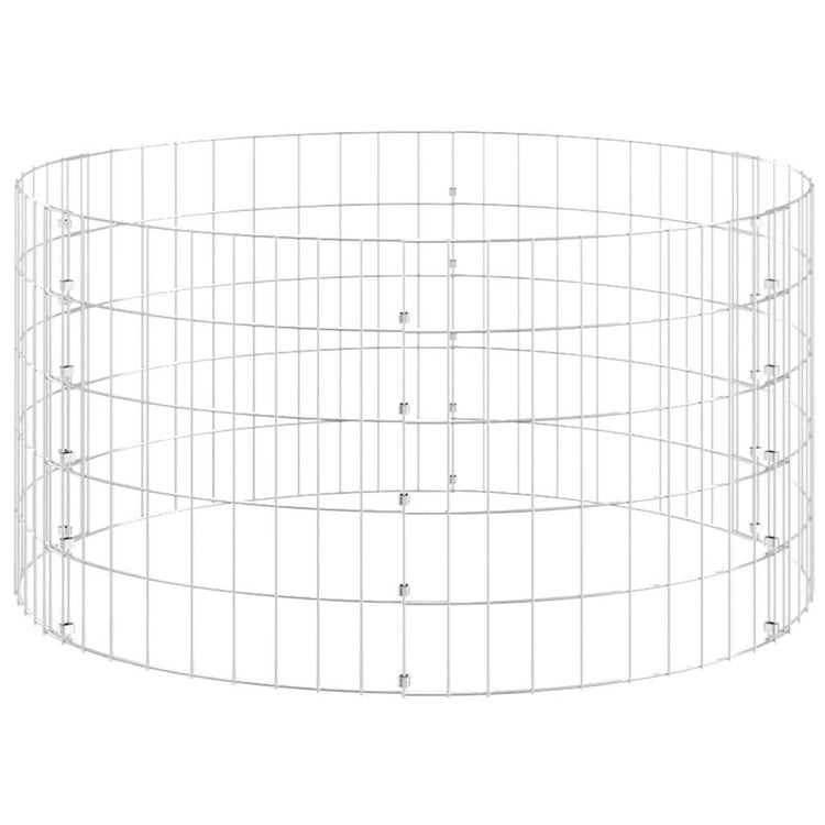 Vidaxl gabion paal rond ø100x50 cm gegalvaniseerd staal