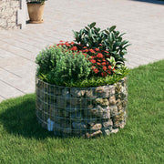 Vidaxl gabion paal rond ø100x50 cm gegalvaniseerd staal - afbeelding 1