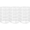 Vidaxl gabion plantenbakken 3 st rond verhoogd ø30x50 cm staal