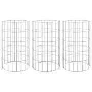 Vidaxl gabion plantenbakken 3 st rond verhoogd ø30x50 cm staal - afbeelding 2