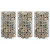 Vidaxl gabion plantenbakken 3 st rond verhoogd ø30x50 cm staal
