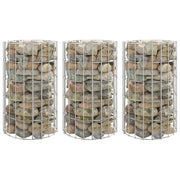 Vidaxl gabion plantenbakken 3 st rond verhoogd ø30x50 cm staal - afbeelding 1