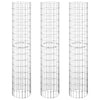 Vidaxl gabion plantenbakken 3 st rond verhoogd ø30x150 cm staal