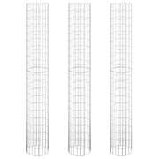 Vidaxl gabion plantenbakken 3 st rond verhoogd ø30x200 cm staal - afbeelding 2