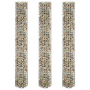 Vidaxl gabion plantenbakken 3 st rond verhoogd ø30x200 cm staal - afbeelding 1