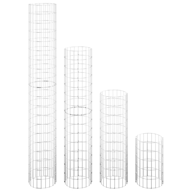 Vidaxl gabion plantenbakken 4 st rond verhoogd ø30x50 100 150 200 cm