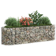 Vidaxl gabion plantenbak verhoogd 190x50x50 cm gegalvaniseerd ijzer - afbeelding 3
