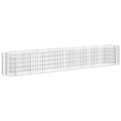 VidaXL Gabion plantenbak verhoogd 330x50x50 cm gegalvaniseerd ijzer
