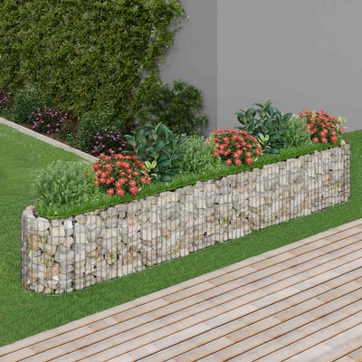 Vidaxl gabion plantenbak verhoogd 330x50x50 cm gegalvaniseerd ijzer