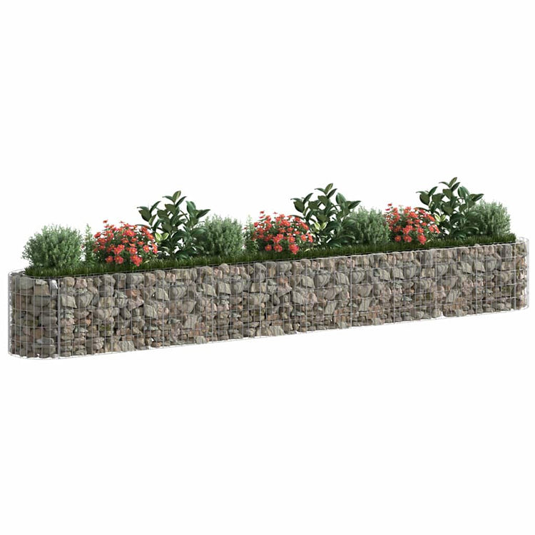 Vidaxl gabion plantenbak verhoogd 400x50x50 cm gegalvaniseerd ijzer