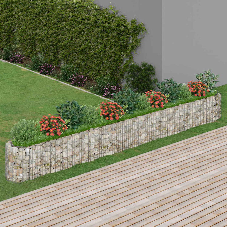 Vidaxl gabion plantenbak verhoogd 470x50x50 cm gegalvaniseerd ijzer