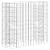 Vidaxl gabion plantenbak verhoogd 120x50x100 cm gegalvaniseerd ijzer