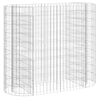 Vidaxl gabion plantenbak verhoogd 120x50x100 cm gegalvaniseerd ijzer