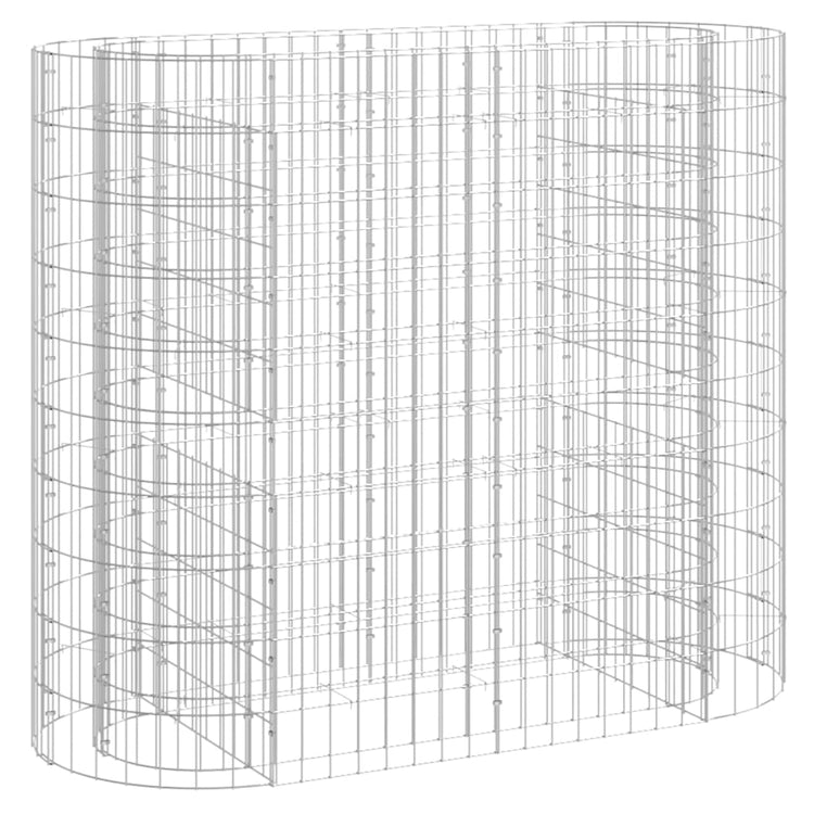 Vidaxl gabion plantenbak verhoogd 120x50x100 cm gegalvaniseerd ijzer