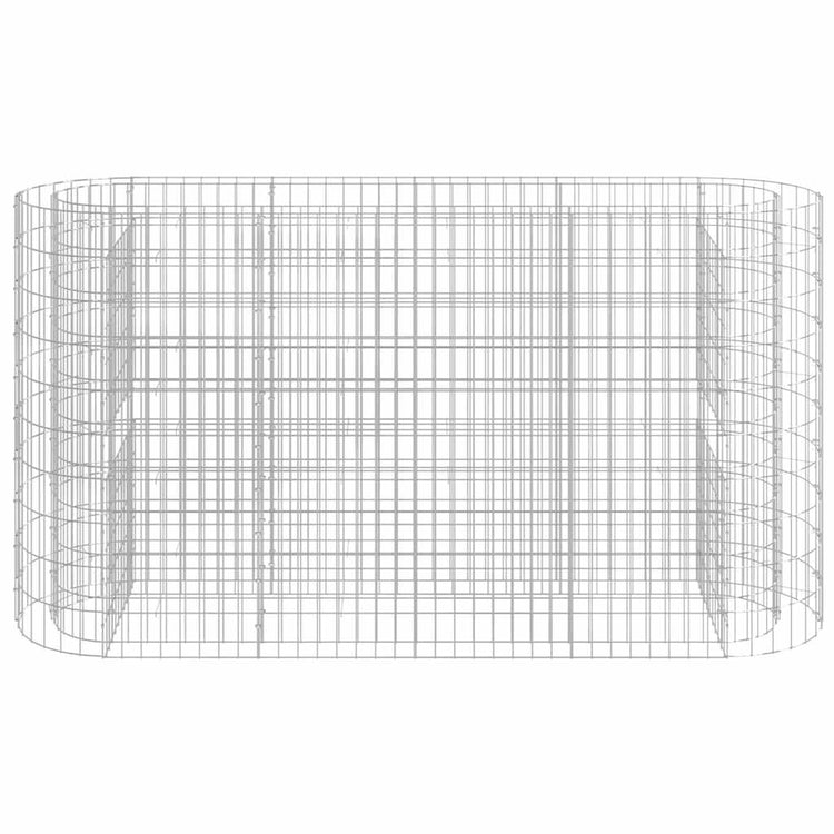 Vidaxl gabion plantenbak verhoogd 190x50x100 cm gegalvaniseerd ijzer