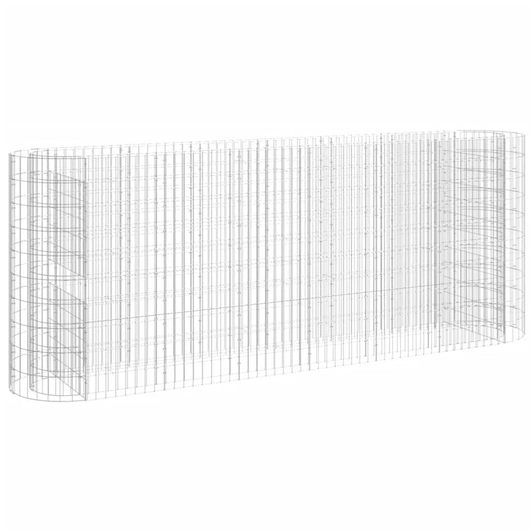 VidaXL Gabion plantenbak verhoogd 260x50x100 cm gegalvaniseerd ijzer