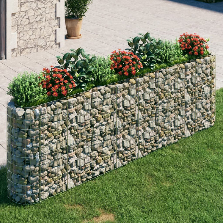 VidaXL Gabion plantenbak verhoogd 330x50x100 cm gegalvaniseerd ijzer