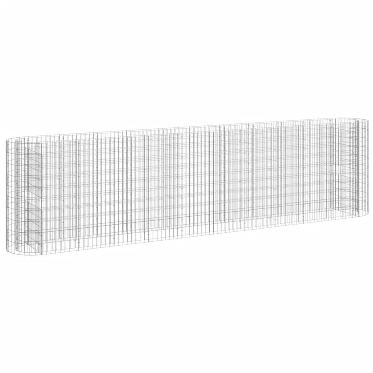 VidaXL Gabion plantenbak verhoogd 400x50x100 cm gegalvaniseerd ijzer